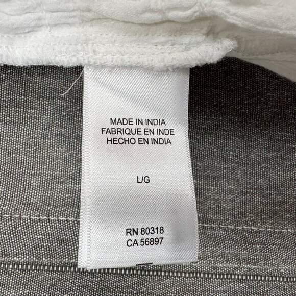 Lucky Brand White Cotton Crochet Collar Halter Neck Shirred Waist Peplum Top - Picture 10 of 13